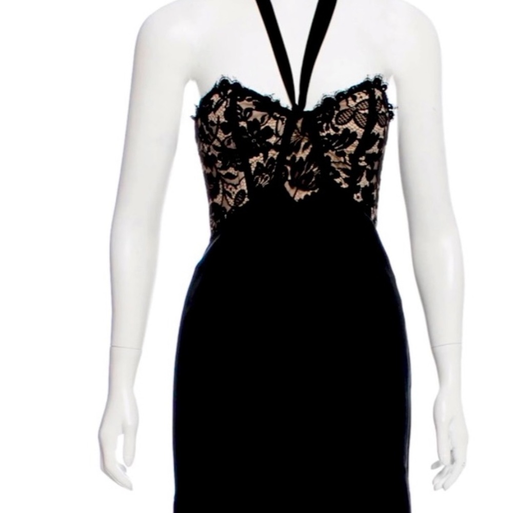 Temperley London Peacock Halter Evening dress